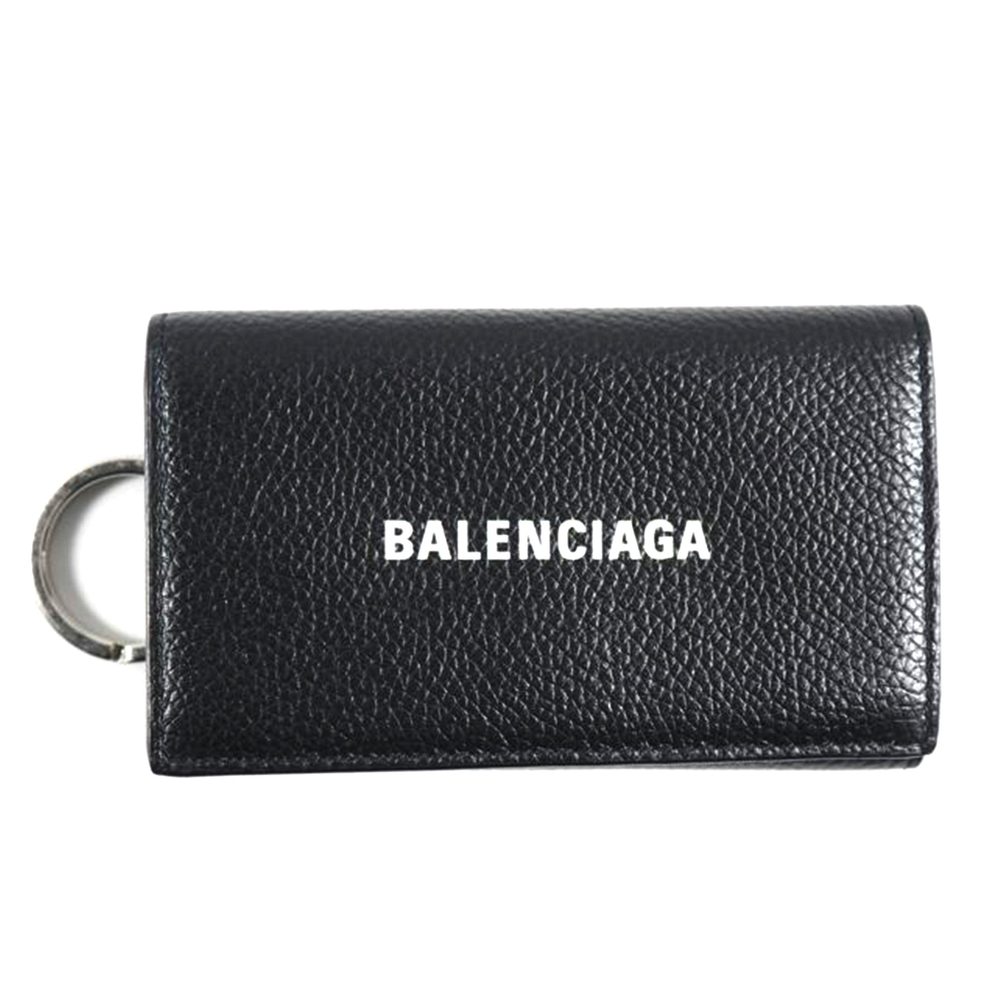 Balenciaga Key Leather Solid Case Bag Black